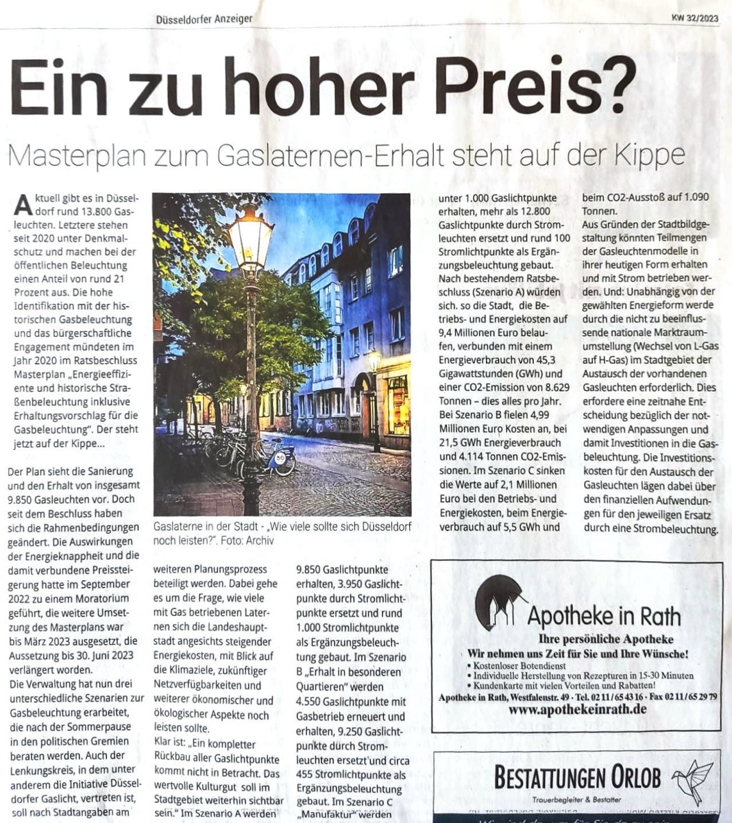 Düsseldorfer Anzeiger 10.8.2023